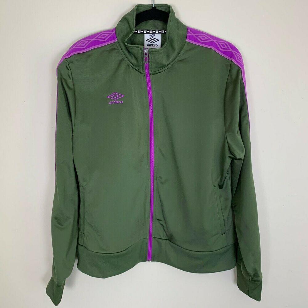 Umbro Track Jacket Full Zip Green and Purple XL